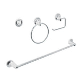 Juego de 4 accesorios para baño, acabado